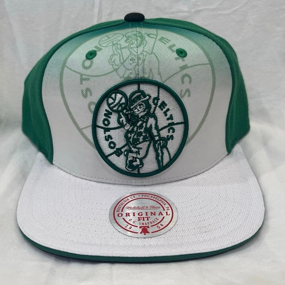 Mitchell & Ness Boston Celtics Snapback Hat Green Hardwood Classics 11 12 Draft
